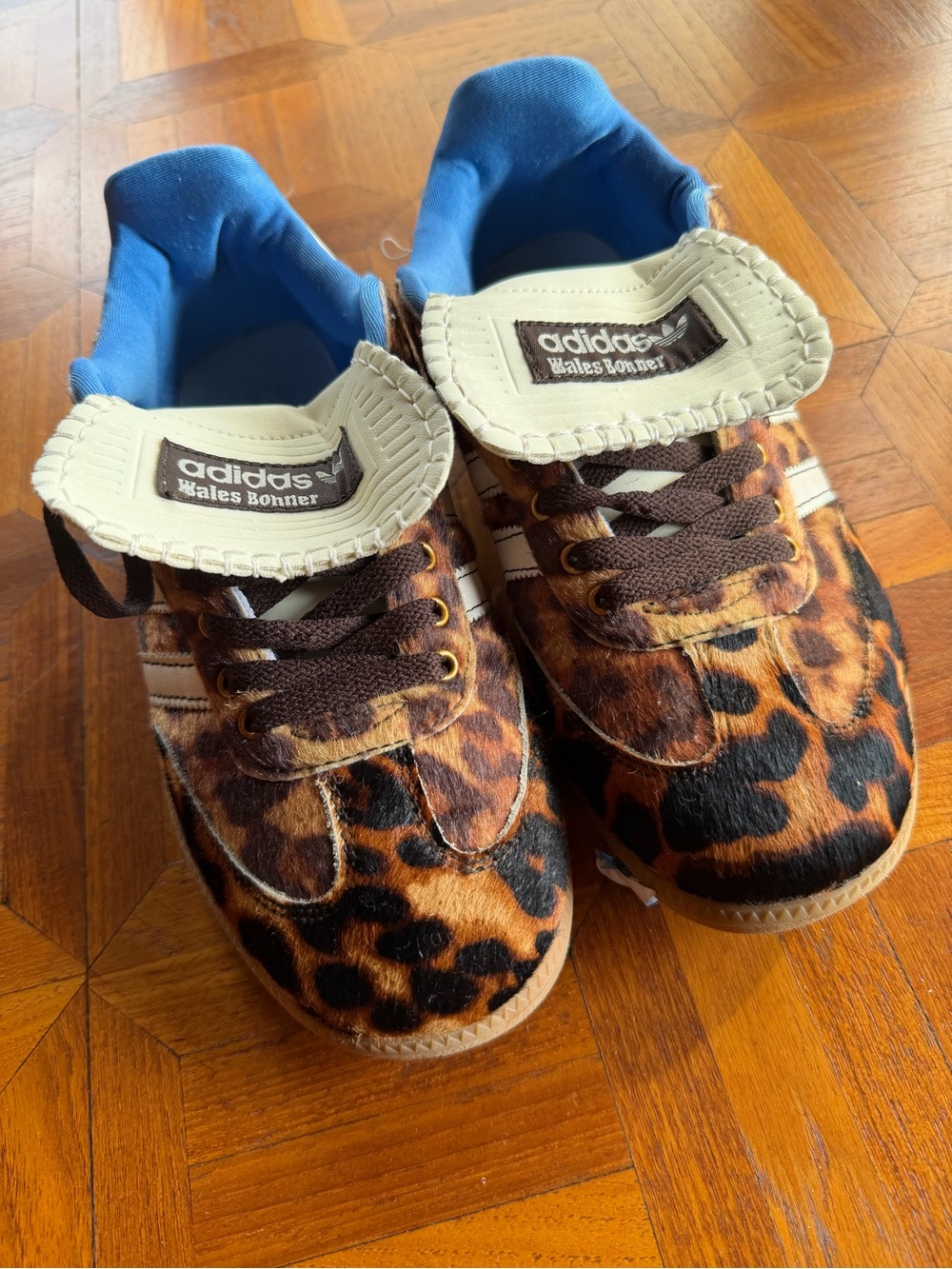 ADIDAS x Wales Bonner Samba Leopard Print Pony hair sneakers F/W 2023 M8/W9.5 - Picture 4 of 16